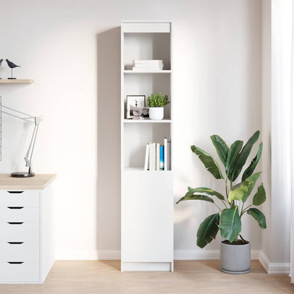 Highboard Hvid 37,5x35x180 cm Træmateriale