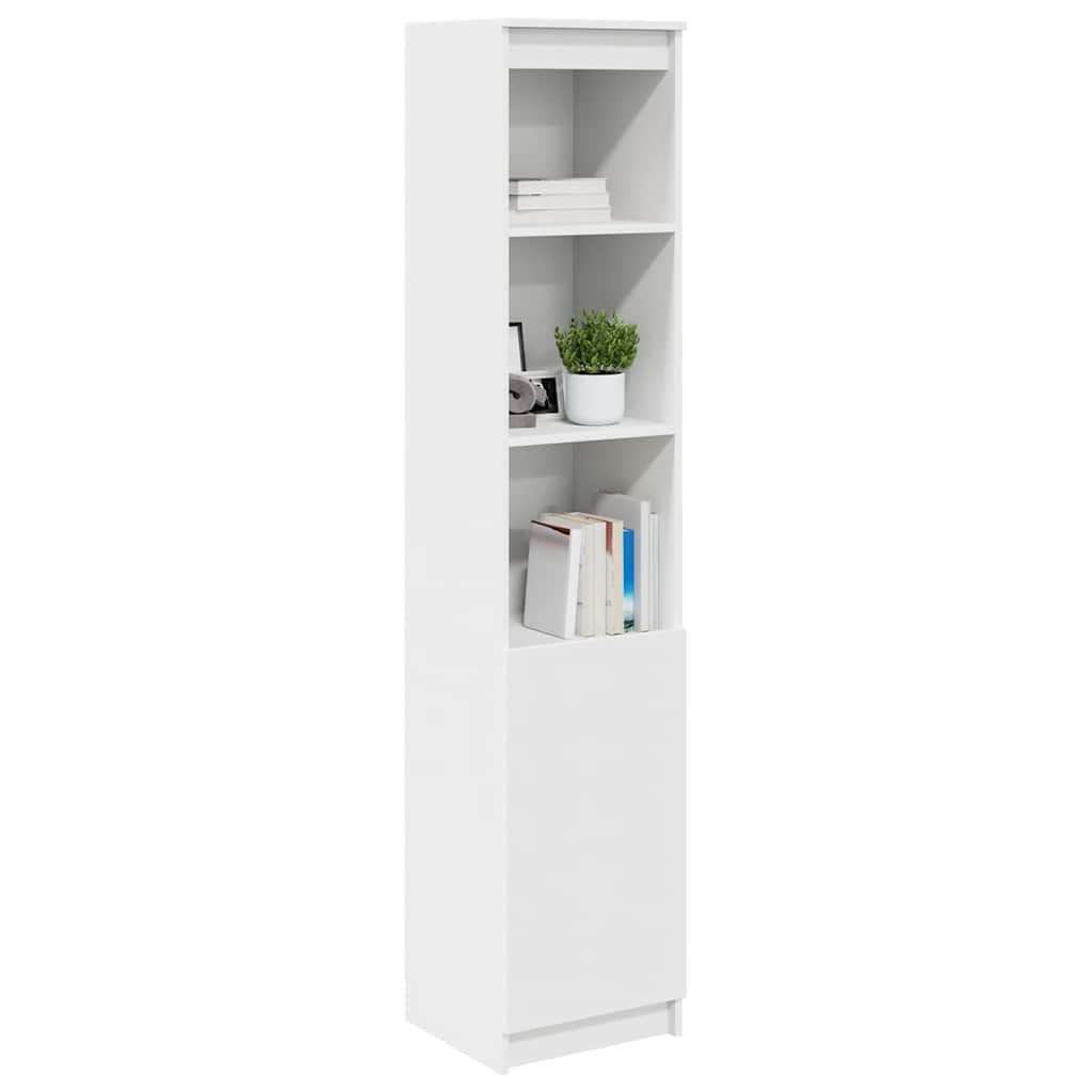 Highboard Hvid 37,5x35x180 cm Træmateriale