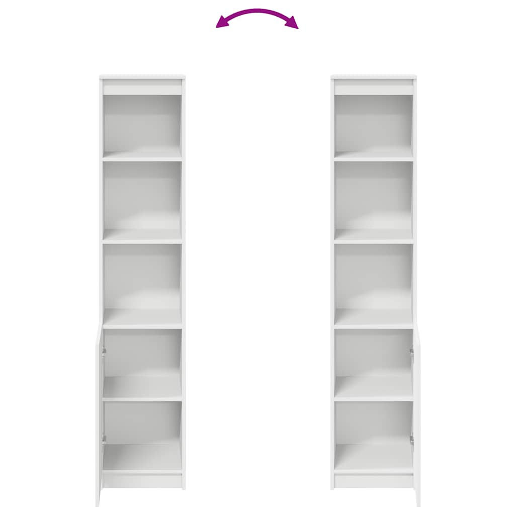 Highboard Hvid 37,5x35x180 cm Træmateriale