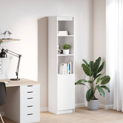 Highboard Hvid 37,5x35x180 cm Træmateriale