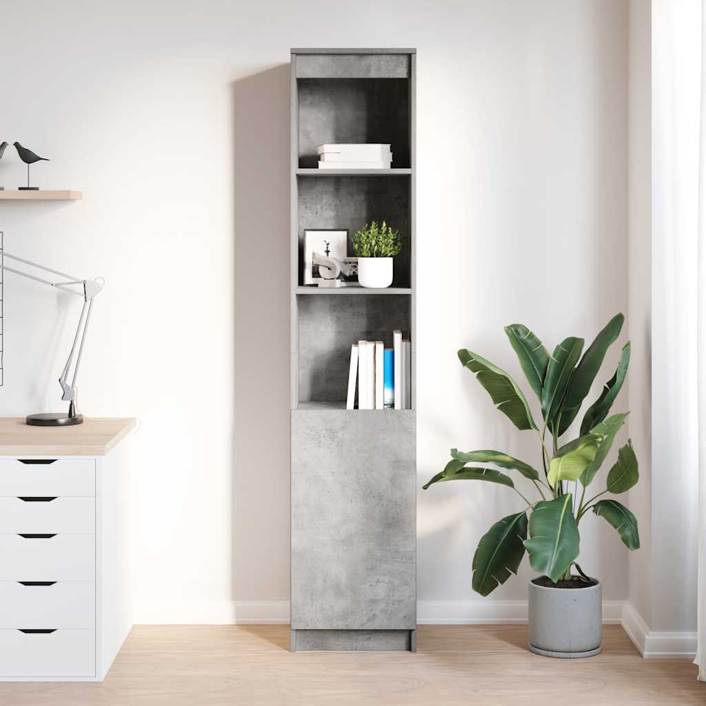 Highboard Beton Grå 37,5x35x180 cm Træmateriale