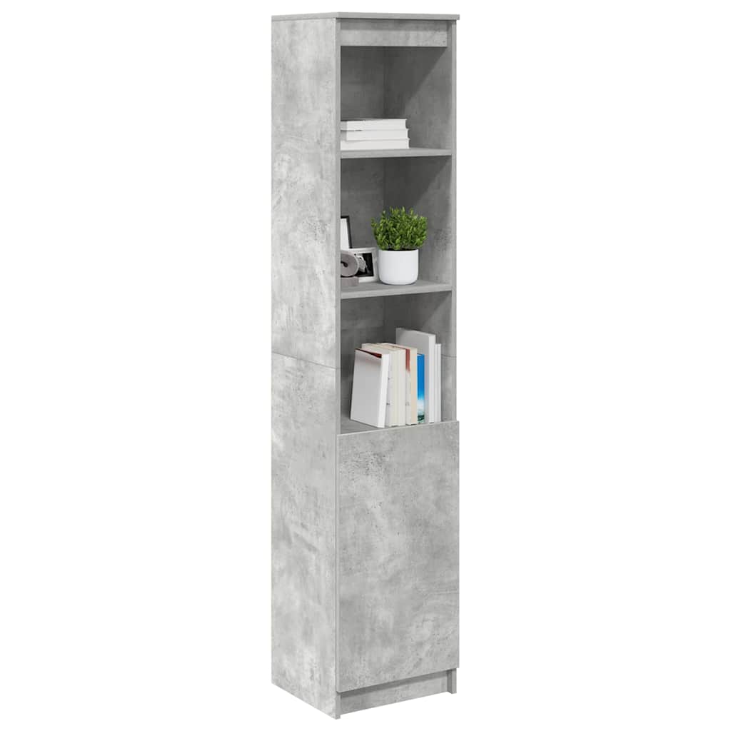 Highboard Beton Grå 37,5x35x180 cm Træmateriale