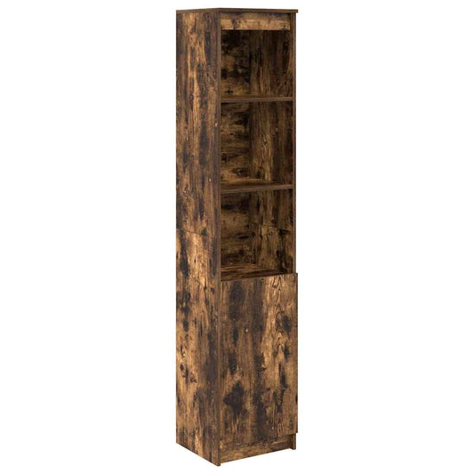 Highboard røget eg 37,5x35x180 cm træmateriale