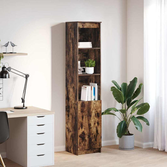 Highboard røget eg 37,5x35x180 cm træmateriale