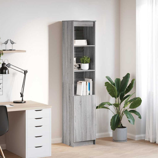 Highboard Grå Sonoma 37,5x35x180 cm Træmateriale