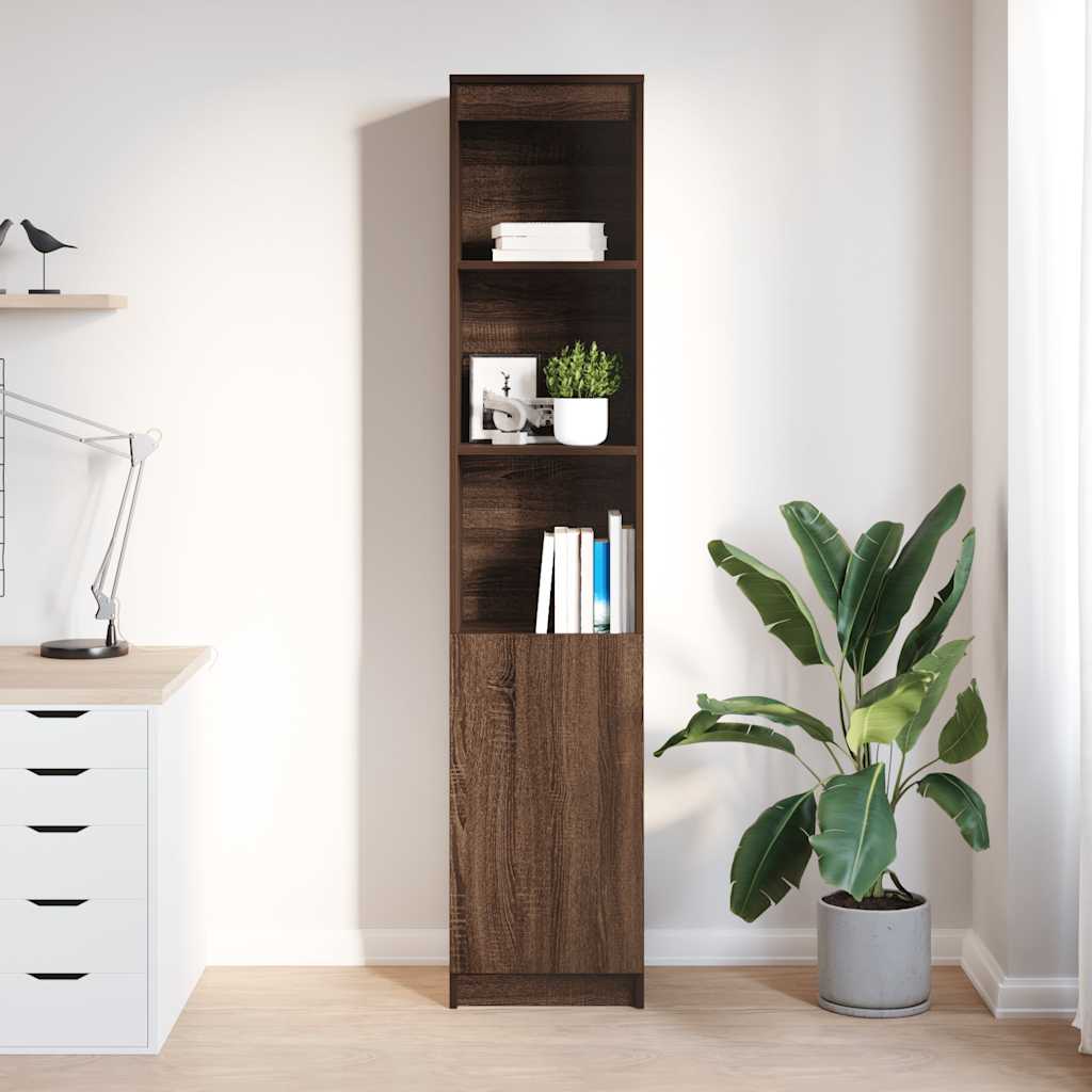 Highboard Brun Eg Look 37,5x35x180 cm Træmateriale