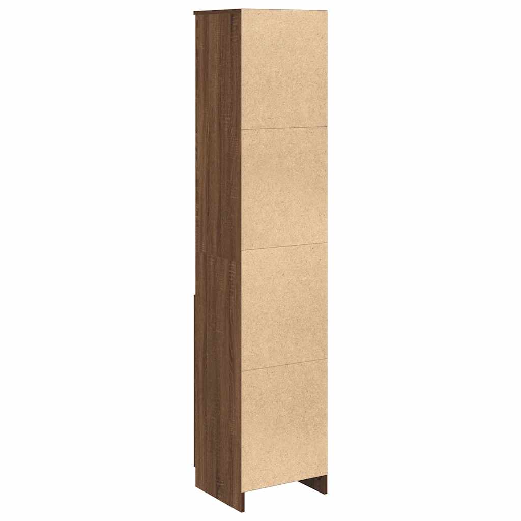 Highboard Brun Eg Look 37,5x35x180 cm Træmateriale
