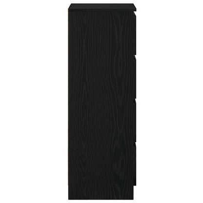 Sideboard Schwarz Eichen-Optik 37,5x35x99 cm Holzwerkstoff