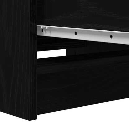 Sideboard Schwarz Eichen-Optik 37,5x35x99 cm Holzwerkstoff