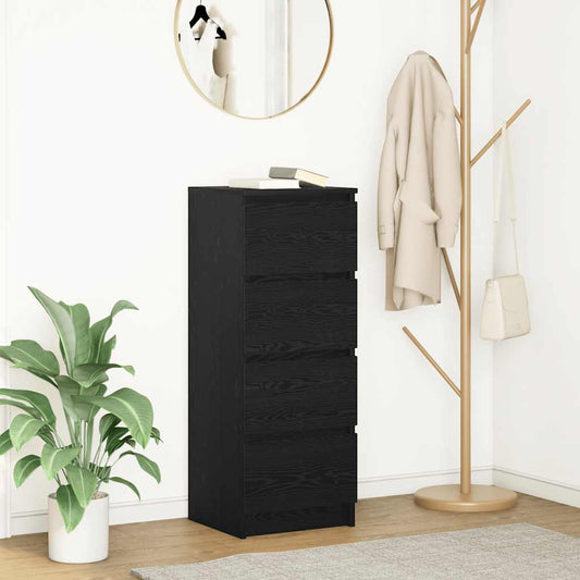 Sideboard Schwarz Eichen-Optik 37,5x35x99 cm Holzwerkstoff