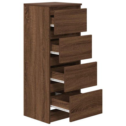 Sideboard Braun Eichen-Optik 37,5x35x99 cm Holzwerkstoff