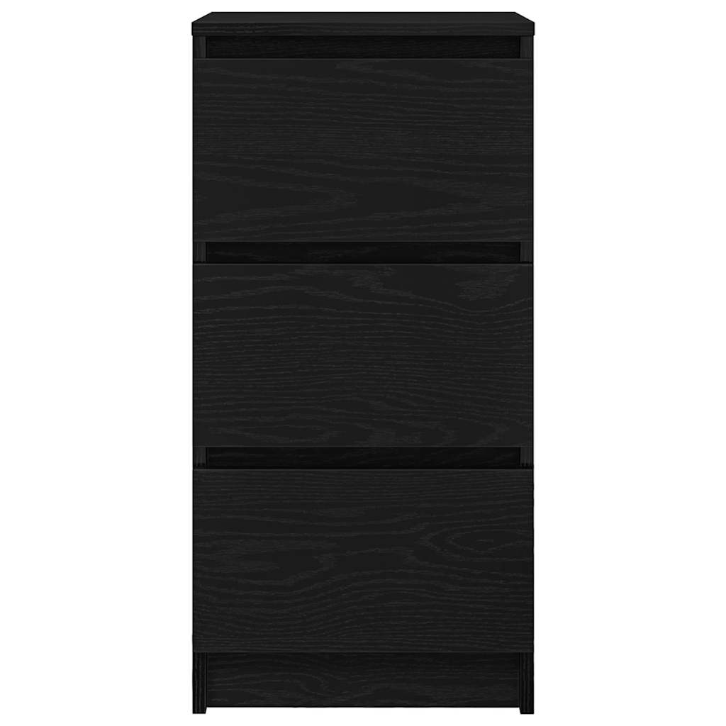 Sideboard Schwarz Eichen-Optik 37,5x35x76 cm Holzwerkstoff