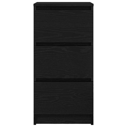 Sideboard Schwarz Eichen-Optik 37,5x35x76 cm Holzwerkstoff