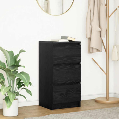 Sideboard Schwarz Eichen-Optik 37,5x35x76 cm Holzwerkstoff
