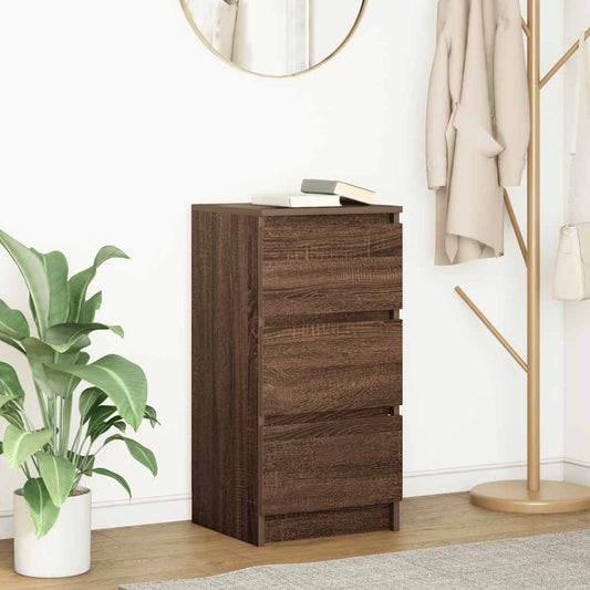 Sideboard Braun Eichen-Optik 37,5x35x76 cm Holzwerkstoff