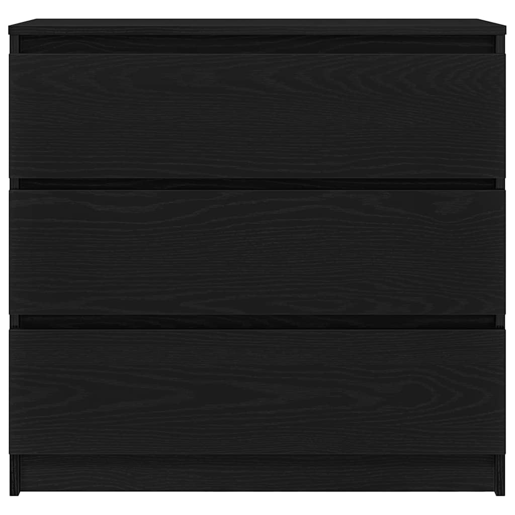 Sideboard Schwarz Eichen-Optik 80x35x76 cm Holzwerkstoff