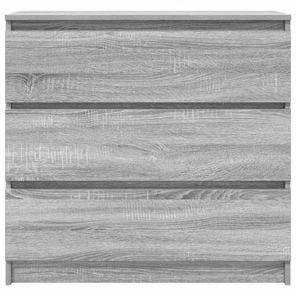 Sideboard Grau Sonoma 80x35x76 cm Holzwerkstoff