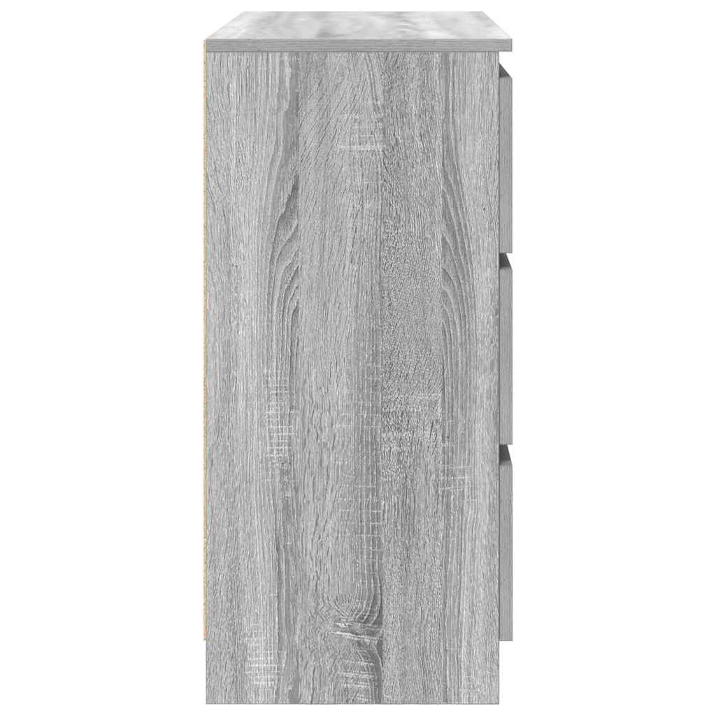 Sideboard Grau Sonoma 80x35x76 cm Holzwerkstoff