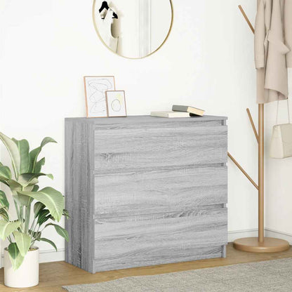 Sideboard Grau Sonoma 80x35x76 cm Holzwerkstoff