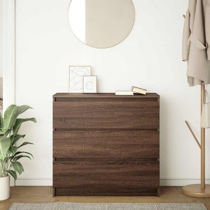 Sideboard Braun Eichen-Optik 80x35x76 cm Holzwerkstoff