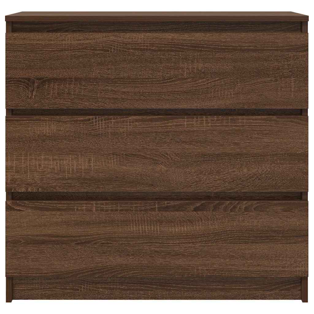 Sideboard Braun Eichen-Optik 80x35x76 cm Holzwerkstoff
