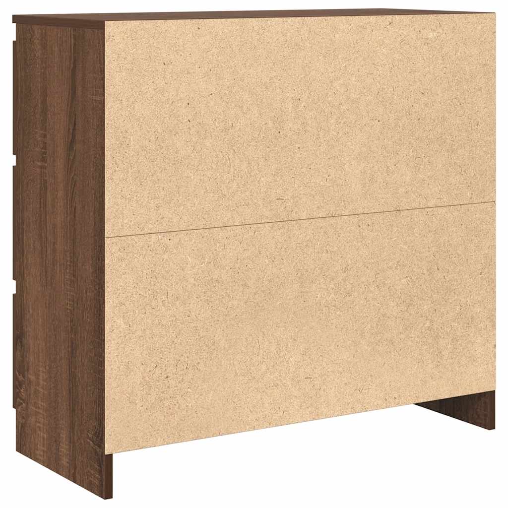 Sideboard Braun Eichen-Optik 80x35x76 cm Holzwerkstoff