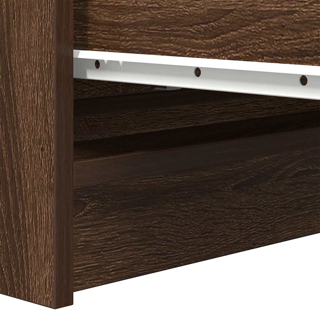 Sideboard Braun Eichen-Optik 80x35x76 cm Holzwerkstoff