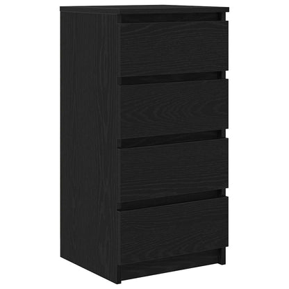 Sideboard Schwarz Eichen-Optik 37,5x35x76 cm Holzwerkstoff