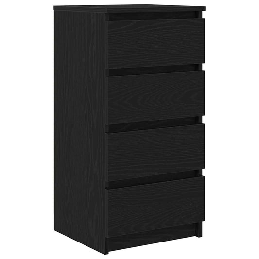 Sideboard Schwarz Eichen-Optik 37,5x35x76 cm Holzwerkstoff