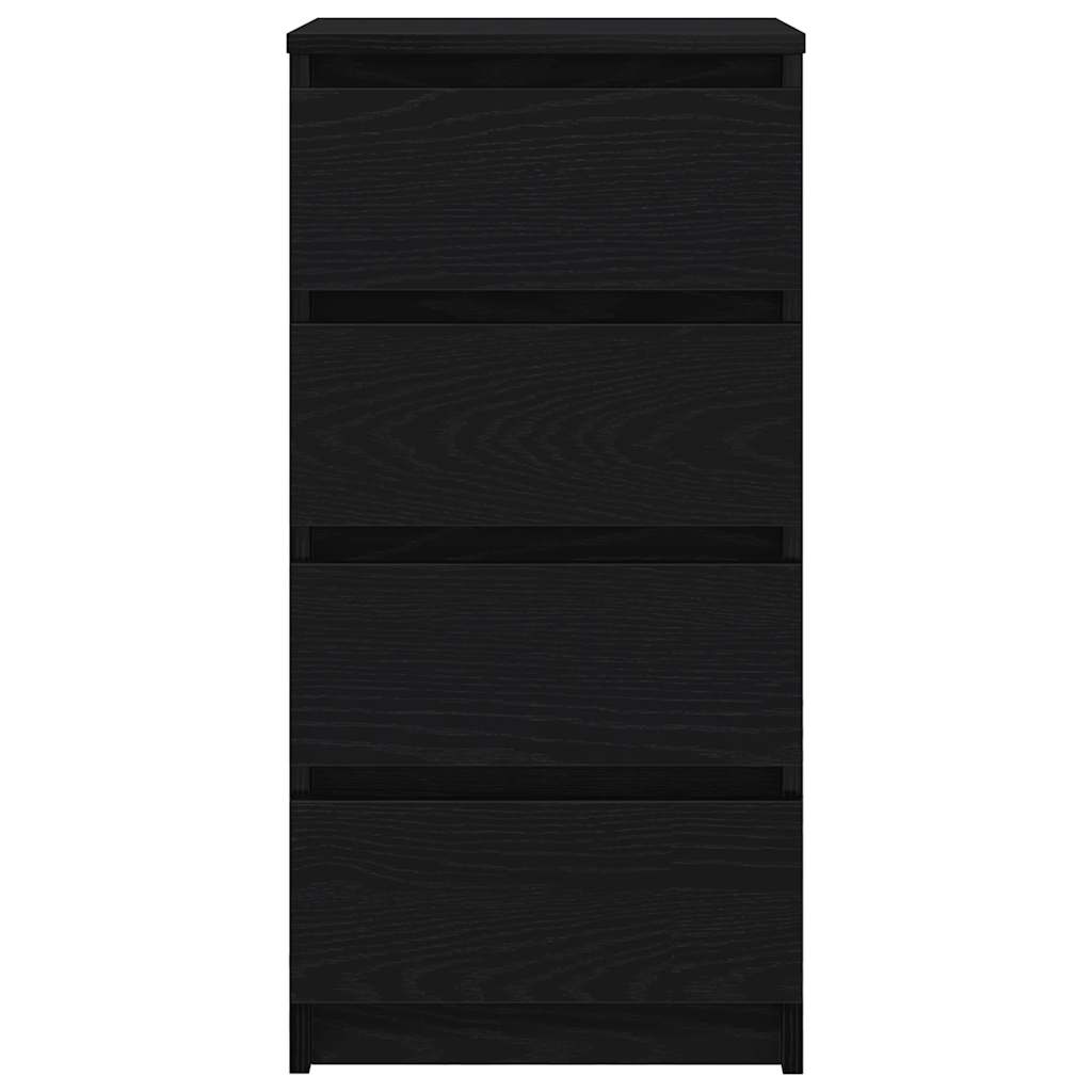 Sideboard Schwarz Eichen-Optik 37,5x35x76 cm Holzwerkstoff
