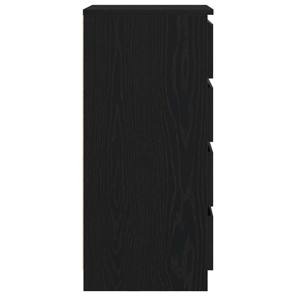 Sideboard Schwarz Eichen-Optik 37,5x35x76 cm Holzwerkstoff
