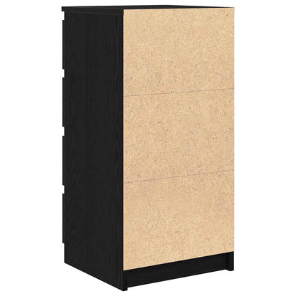 Sideboard Schwarz Eichen-Optik 37,5x35x76 cm Holzwerkstoff