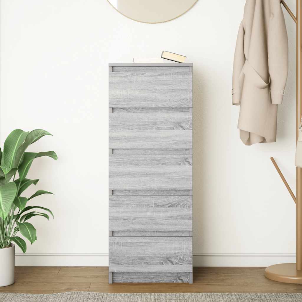 Sideboard mit Schubladen Grau Sonoma 37,5x35x99cm Holzwerkstoff