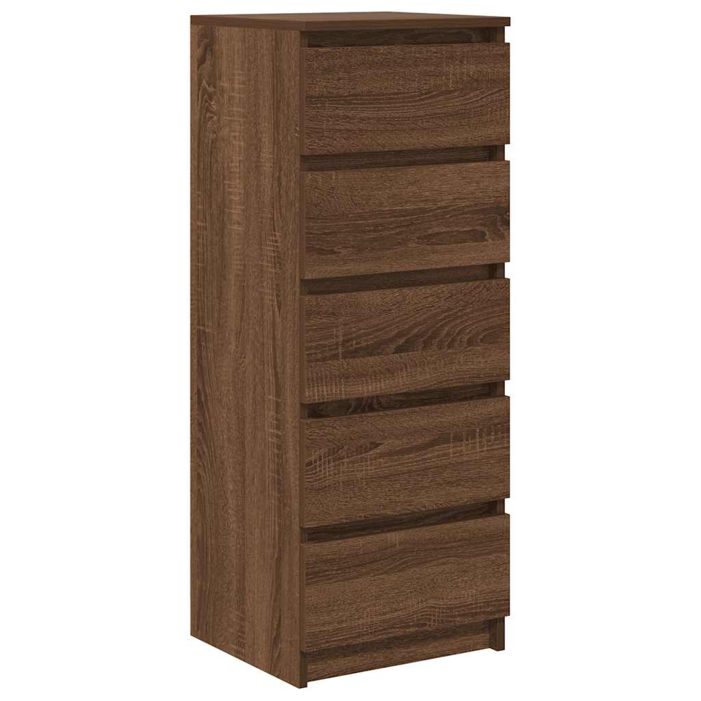 Sideboard mit Schubladen Braun Eichen-Optik 37,5x35x99 cm