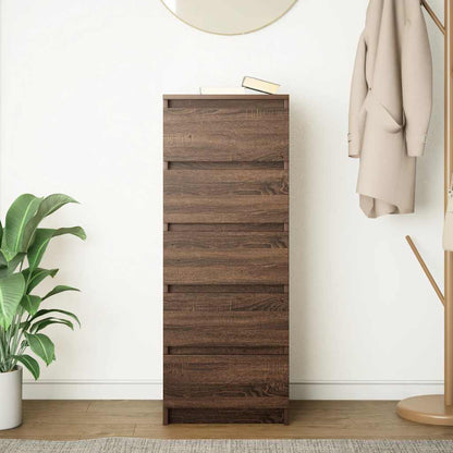 Sideboard mit Schubladen Braun Eichen-Optik 37,5x35x99 cm