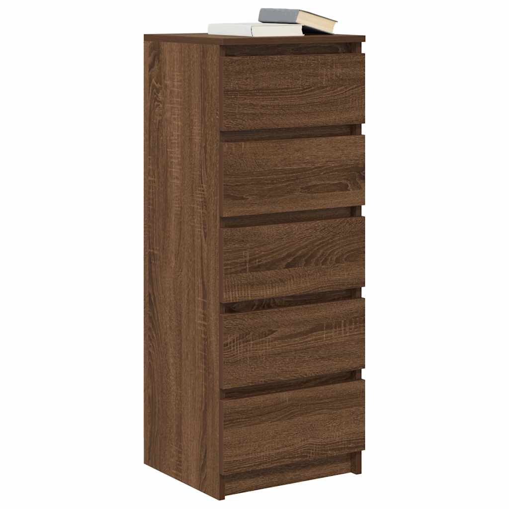 Sideboard mit Schubladen Braun Eichen-Optik 37,5x35x99 cm