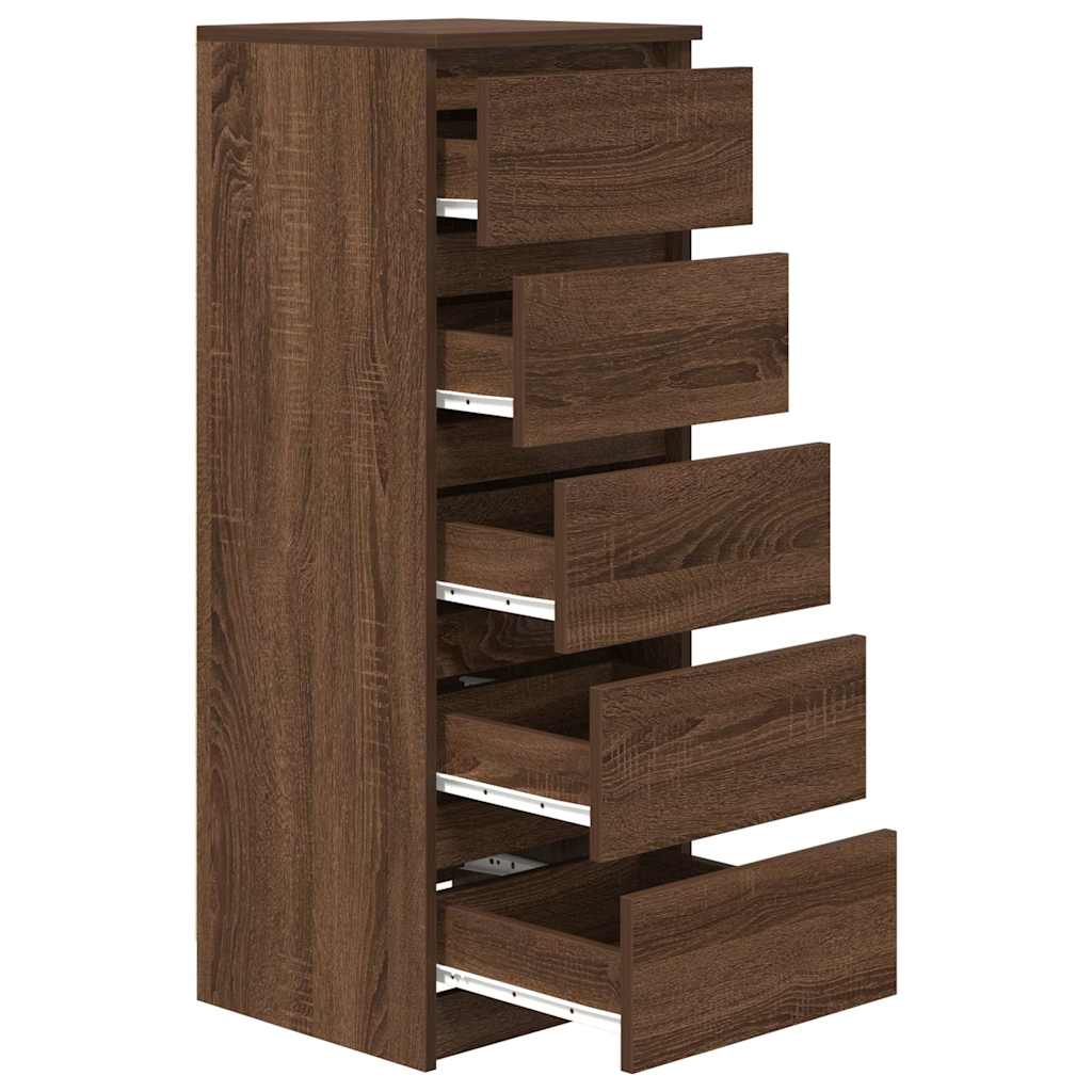 Sideboard mit Schubladen Braun Eichen-Optik 37,5x35x99 cm