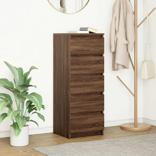 Sideboard mit Schubladen Braun Eichen-Optik 37,5x35x99 cm