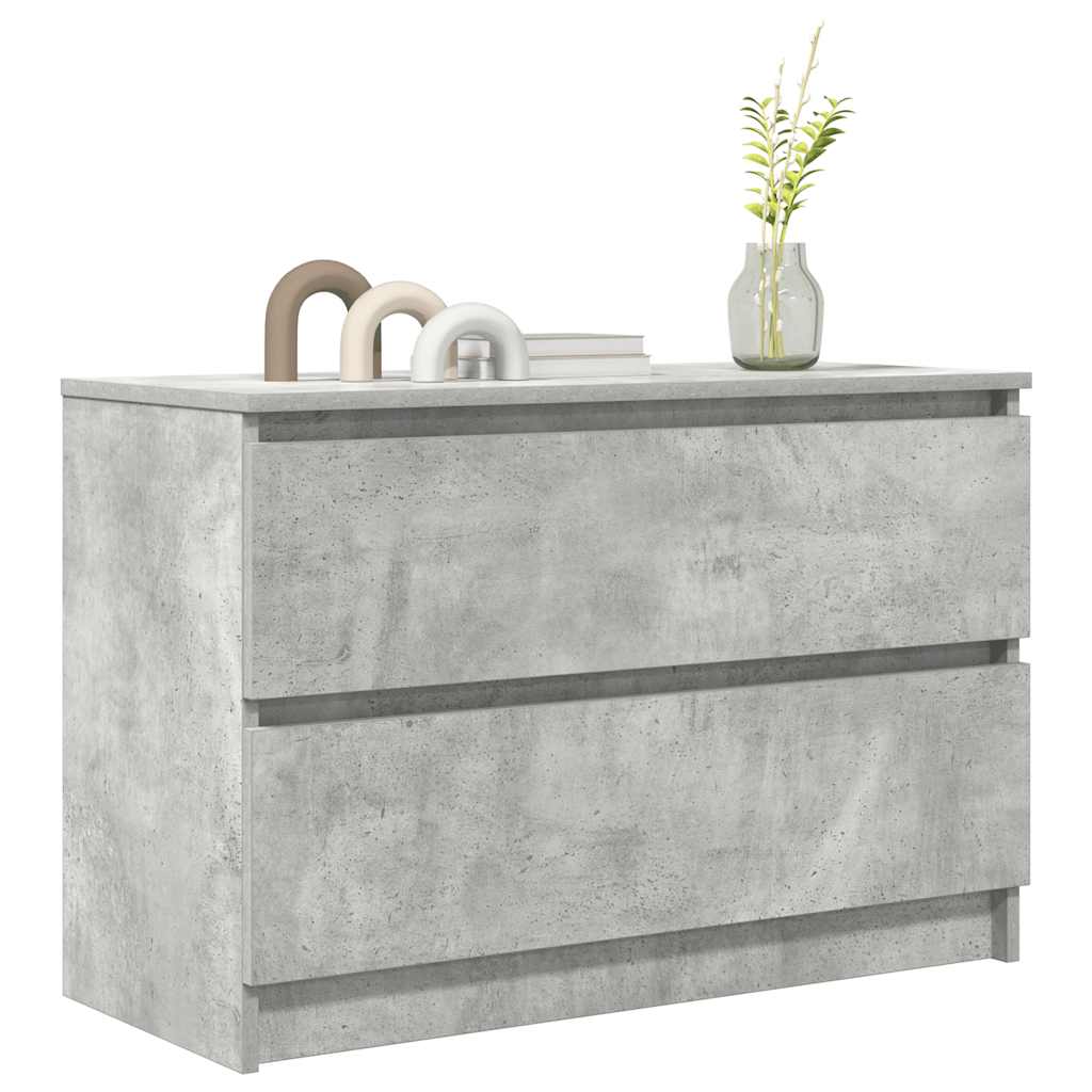 TV-Schrank Betongrau 80x35x54 cm Holzwerkstoff