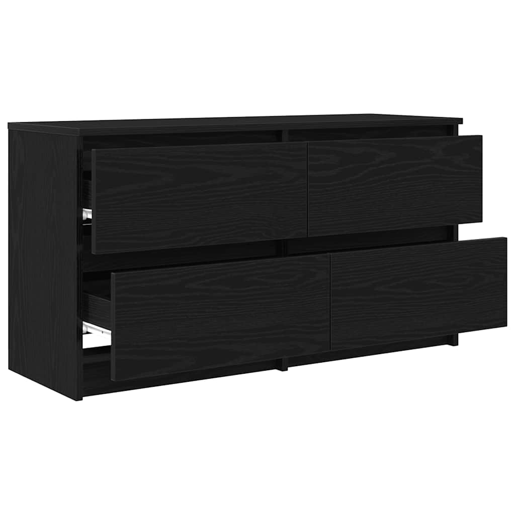 TV-skab Sort 100x35x54 cm Træ Materiale