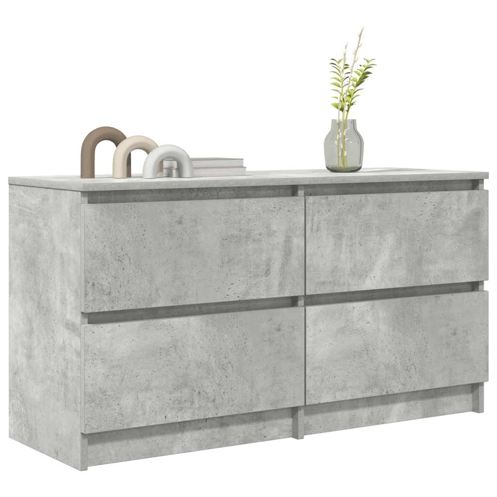 TV-Schrank Betongrau 100x35x54 cm Holzwerkstoff