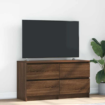 TV-Schrank Braun Eichen-Optik 100x35x54 cm Holzwerkstoff