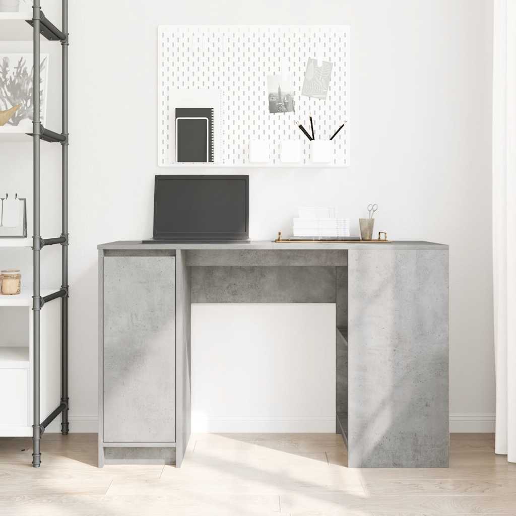 Schreibtisch Betongrau 120x42x76 cm Holzwerkstoff