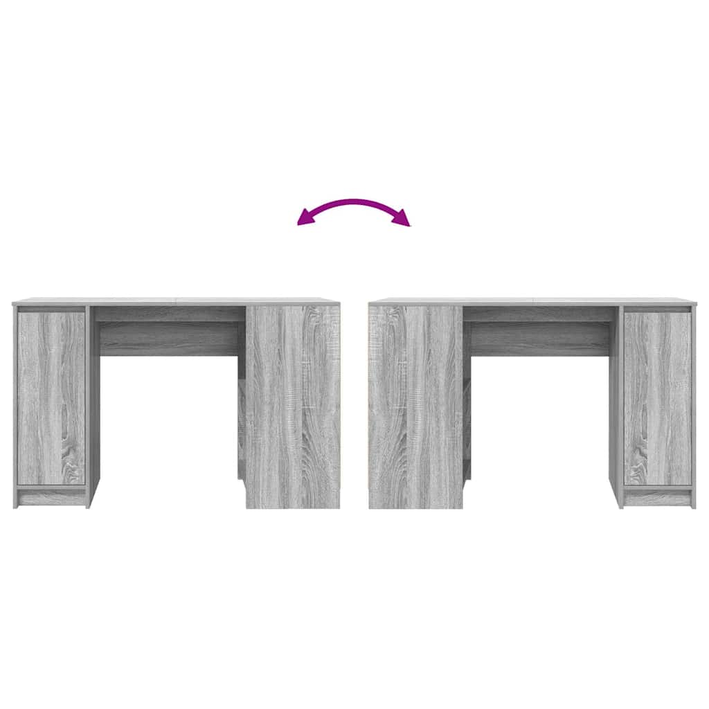Schreibtisch Grau Sonoma 120x42x76 cm Holzwerkstoff