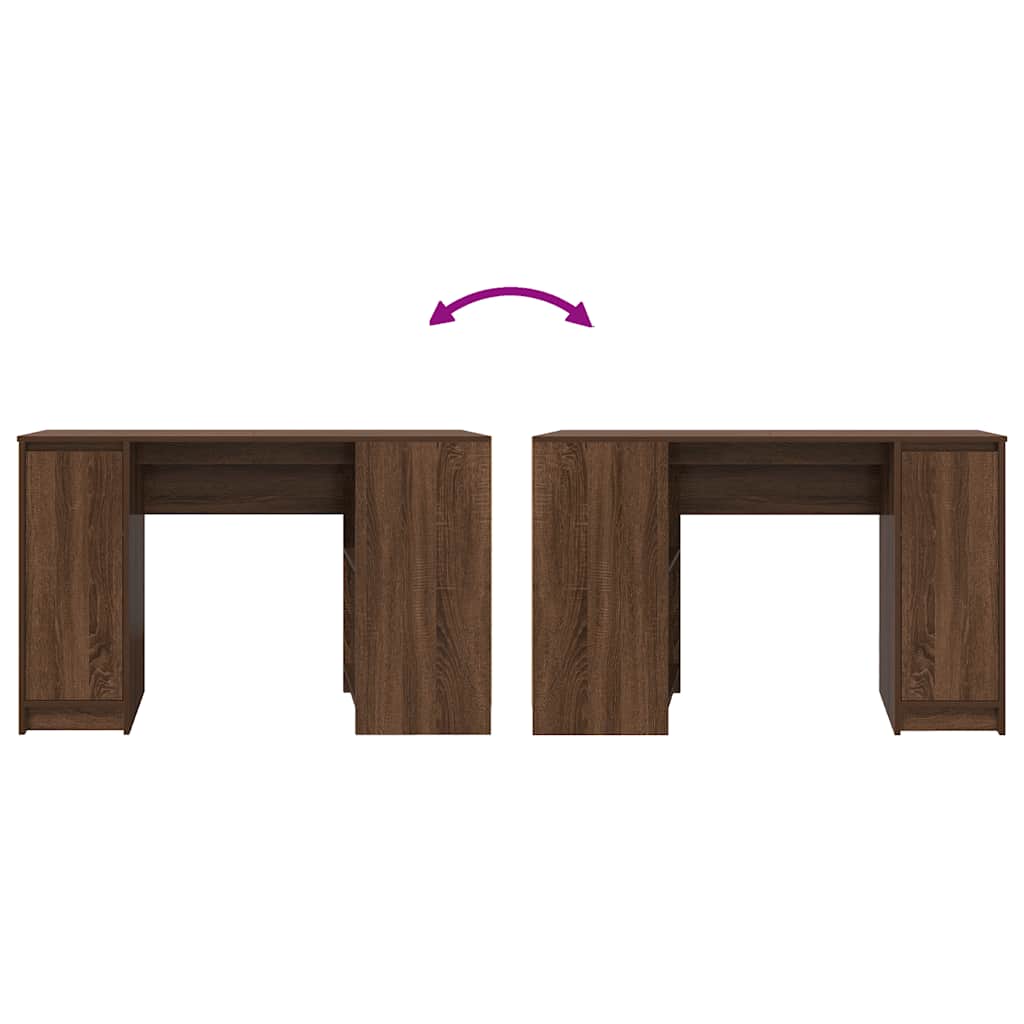 Schreibtisch Braun Eichen-Optik 120x42x76 cm Holzwerkstoff