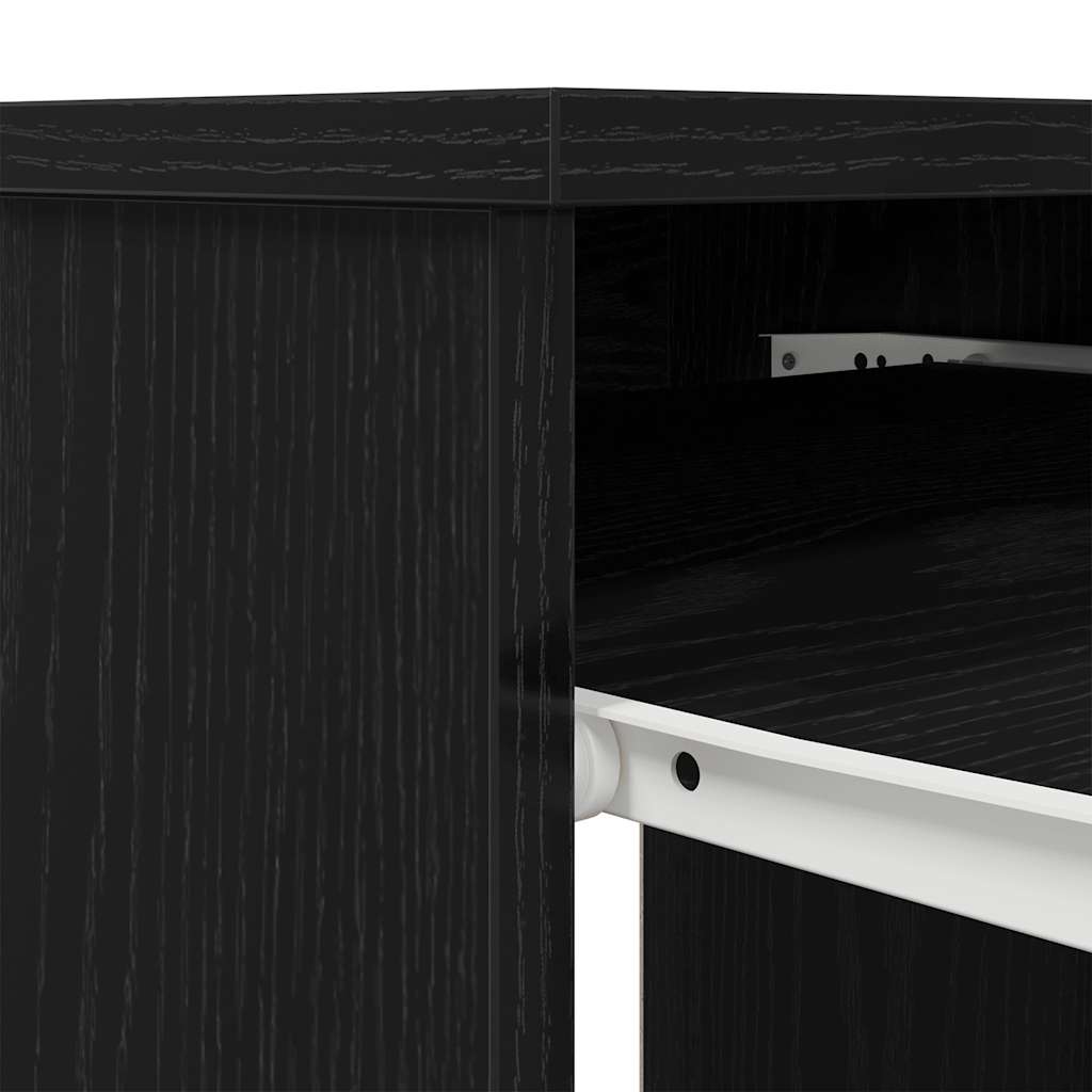 Schreibtisch Schwarz Eichen-Optik 86x49x76 cm Holzwerkstoff