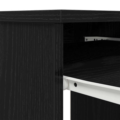 Schreibtisch Schwarz Eichen-Optik 86x49x76 cm Holzwerkstoff