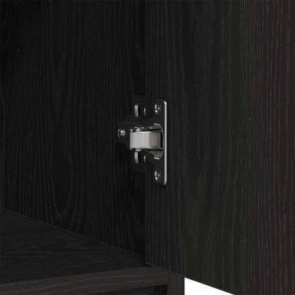 Sideboard mit Schubladen Türen Schwarz Eichen-Optik 73x31x90 cm