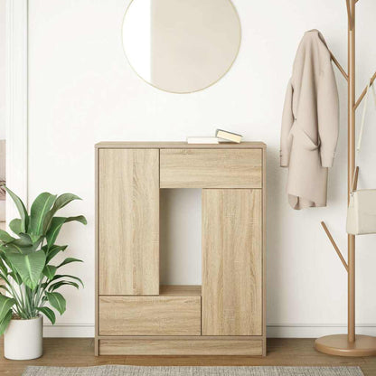 Sideboard mit Schubladen und Türen Sonoma-Eiche 73x31x90 cm