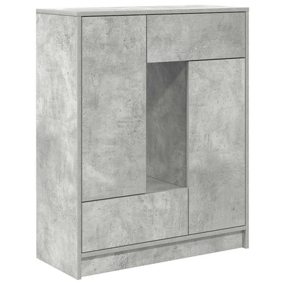 Sideboard mit Schubladen und Türen Betongrau 73x31x90 cm